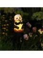 跨境太阳能树脂熊猫地插灯LED户外防水庭院别墅花园装饰景观夜灯