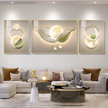 高级感客厅装饰画现代简约风组合三联画沙发背景墙挂画轻奢客厅画