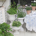 复古白色欧式花盆大号高盆圆形落地多肉植物盆栽花器花园庭院阳台