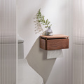 纸巾盒厕所卫生间壁挂免打孔擦手抽纸盒挂壁式卫生纸盒置物架实木