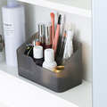 窄款镜柜美妆蛋护肤品收纳盒宿舍桌面储物盒透明塑料化妆品整理盒