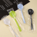 。金龟勺一次性勺子独立包装甜品勺塑料加厚汤勺外卖冰粉勺水果捞