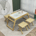 学习桌小学生实木写字台桌椅套装简约家用小孩卧室桌积木游戏桌