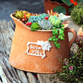红陶花盆创意土陶多肉组合盆细质陶盆欧式陶土壶花园园艺装饰包邮