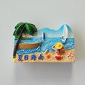 海南三亚冰箱贴旅游纪念品天涯海角南山寺3d立体浮雕手工艺品磁贴
