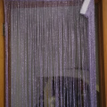 魔术贴加密银丝门帘 自粘流苏紫色线帘 客厅卧室装饰隔断帘窗帘