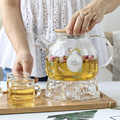 日式玻璃水果花茶具套装耐热防爆围炉煮茶泡茶壶家用加热电陶炉壶