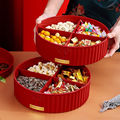 。秋含干果收纳盒果盘结婚过年客厅糖果盒分格多层带盖糖果盘零食