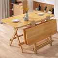 家用实木折叠桌餐桌客厅小户型可折叠吃饭桌子正方形饭桌小方桌子
