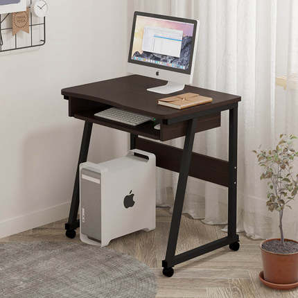 小户型电脑台式桌小型家用迷你简易一体书桌可移动单人卧室小桌子