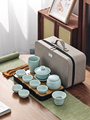 旅行功夫茶具小套装家用简约日式泡茶壶盖碗茶盘户外便携式收纳包