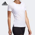 正品Adidas/ 阿迪达斯女子经典休闲运动短袖健身白色T恤  FL8784