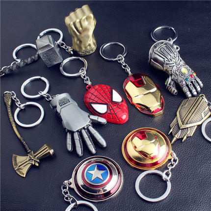 灭霸无限手套男士霸气钥匙扣挂件 复仇者联盟4漫威钢铁侠腰挂链