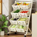 厨房蔬菜置物架落地式多层客厅多功能家用零食收纳架菜篮子置物架