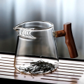 直销月牙过滤公道杯茶漏一体玻璃绿茶泡茶器大容量分茶壶带茶滤网