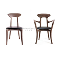 传世北美黑胡桃餐椅实木设计轻奢简约设计家用椅子休闲椅家具直销