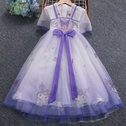 女童汉服库洛米公主裙2024新款中国风短袖儿童古装小女孩襦裙夏季