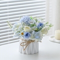 餐桌上放的装饰花碎冰蓝假花摆件客厅室内摆设塑料干花束饰品盆栽
