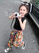 女童套装夏款2024新款夏装韩版儿童装洋气时髦小童女宝宝网红炸街