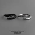 XZLING7 新款金箍棒戒指冷淡风网红甜酷个性小众可调节925银情侣