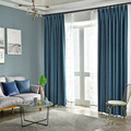 全遮光窗帘北欧简约客厅卧室现代成品定制窗帘布亚麻加厚飘窗遮阳
