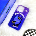 原创购物猫小众设计师手机壳适用iphone14promax苹果13磨砂12紫色
