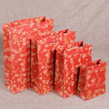 红色喜庆礼品袋节日年货香烟手提袋牛皮纸袋结婚糖果送礼包装袋子