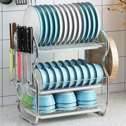 厨房置物架多功能家用品餐具碗碟碗筷收纳盒洗晾放盘子碗架沥水架