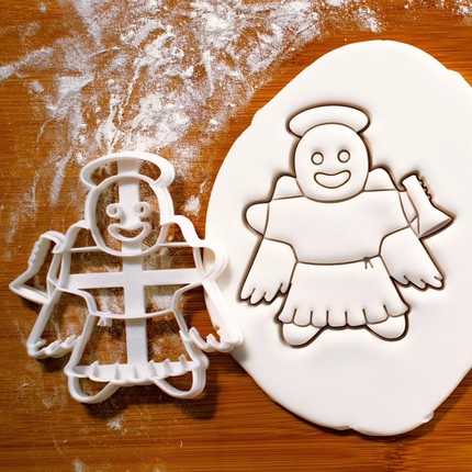 姜饼人天使家用越蔓莓翻糖工具卡通定制压模曲奇模型烘焙饼干模具