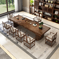 新中式实木茶桌椅组合禅意功夫茶台现代简约办公喝茶桌原木大板桌