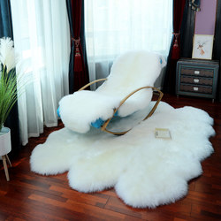 北欧澳洲羊毛皮躺椅子凳子沙发坐垫座椅垫加厚防滑冬季装饰毛毛垫