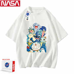 NASA宝可梦杰尼龟短袖神奇宝贝动漫潮牌印花T恤夏季圆领情侣衣服