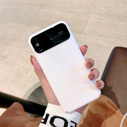 ins简约风iphonexsmax手机壳纯色黑白适用苹果11全包超薄xr亚克力