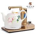 帝依陶瓷电热水壶自动上水断电小型家用快速茶艺炉烧水壶泡茶套装