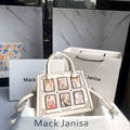 MACK JANISA真皮轻奢小众设计感手提包高级质感百搭斜挎包铂金包