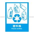 A4051垃圾分类标识标牌环境保护提示标志牌告示标语标示牌 塑料瓶