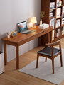 实木书桌简易电脑桌台式家用办公工作台现代简约长方形桌子写字桌