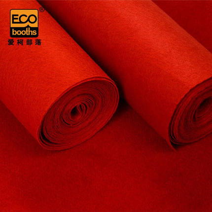 一次性红地毯婚庆开业庆典展会地毯喜庆红1.5×50m×5mm（2卷）定