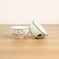 陶瓷小碗商用汤碗料碗3.6英寸直口碗多用碗9厘米油茶碗调味碗