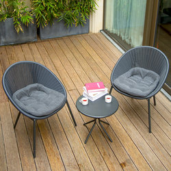 北欧现代简约阳台小桌椅休闲茶几三件套组合户外茶桌椅庭院藤椅子