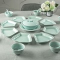 青瓷盘子中式套装餐具家用组合拼盘陶瓷菜盘大小家庭团圆聚餐餐具