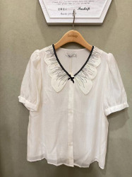 InShop女装正品商场同款2024年新款雪纺长袖衬衫0524A26017/278