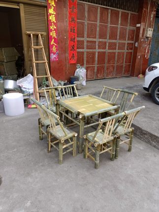 竹茶几禅意竹制品茶桌中式简约户外茶舍竹桌子桌椅组合竹制品家具