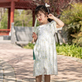 女童公主裙夏装2023新款儿童洋气短袖裙子甜美气质泡泡袖连衣裙子