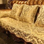四季通用座垫高档奢华美式欧式123组合皮沙发专用坐垫扶手巾防滑