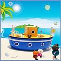 儿童戏水玩具船可下水游轮船洗澡防水男孩小船宝宝帆船海盗船套装