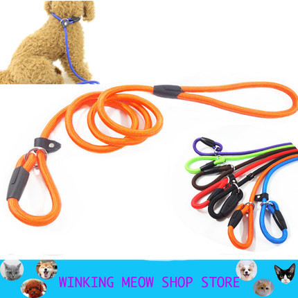 Dog Training Leash Slip Pet Dog Nylon Rope Lead Strap Tracti