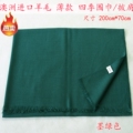 上海故事薄款100%羊毛围巾披肩男女春秋冬季羊绒长丝巾纯色墨绿色