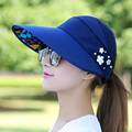 新款百搭防晒帽女夏防紫外线遮阳帽韩版时尚空顶可折叠发箍棒球帽