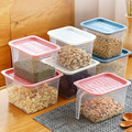 透明密封罐塑料冰箱保鲜盒带手柄厨房五谷杂粮收纳盒食品储物盒